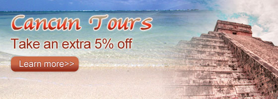 Make Cancun your next destination, book now and get 5% of your Cancun tours