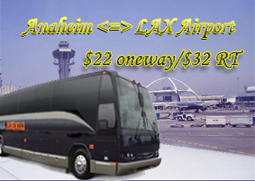 Anaheim to LAX Airport, CA bus