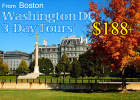 Boston to Washington DC 1/3-Day Tours