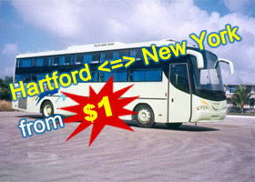Hartford to New York bus