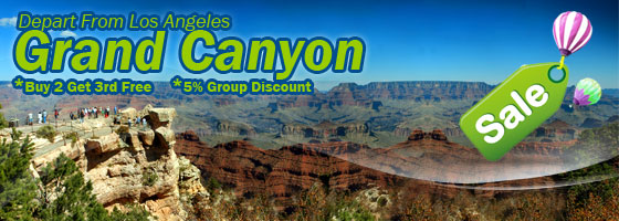 LA to Las Vegas, Grand Canyon South Rim 3-Day Tour $93+