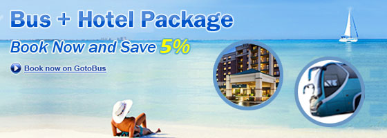 Save 10% when you book BUS + HOTEL at the same time!
